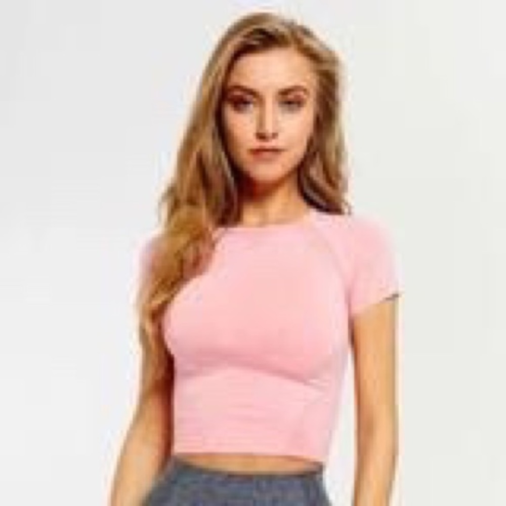 Astoria Cropped Tee - Pink